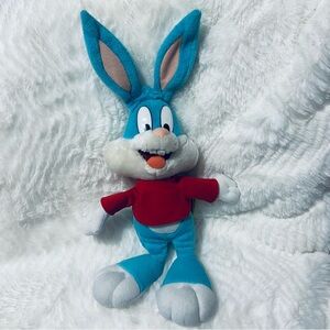 Vintage Tiny Toon Buster Bunny Blue and Red Stuffed Toy
